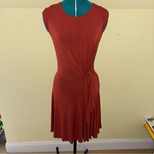 Red Asymmetrical Sheath Cocktail Dress